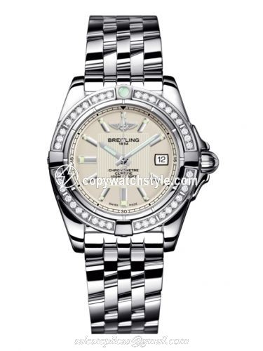 Breitling Galactic 32 Stainless Steel / Diamond / Sierra Silver / Bracelet A71356LA.G702.367A