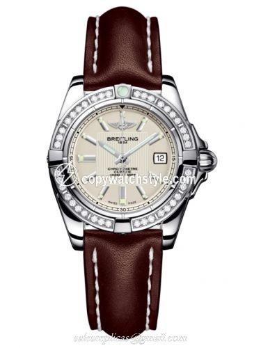 Breitling Galactic 32 Stainless Steel / Diamond / Sierra Silver / Calf A71356LA.G702.410X Breitling Galactic 32 Stainless Steel / Diamond / Sierra Silver / Calf A71356LA.G702.410X