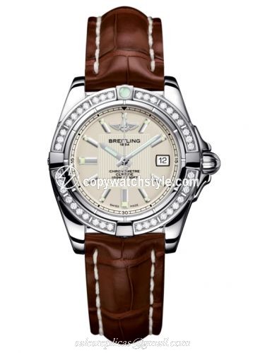 Breitling Galactic 32 Stainless Steel / Diamond / Sierra Silver / Croco A71356LA.G702.778P Breitling Galactic 32 Stainless Steel / Diamond / Sierra Silver / Croco A71356LA.G702.778P