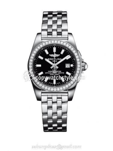 Breitling Galactic 29 Stainless Steel / Diamond / Trophy Black / Bracelet A7234853/BE49/791A Breitling Galactic 29 Stainless Steel / Diamond / Trophy Black / Bracelet A7234853/BE49/791A
