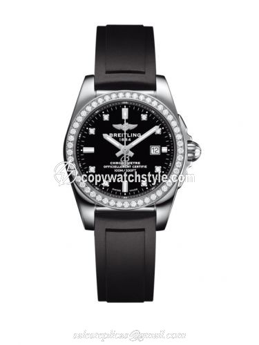 Breitling Galactic 29 Stainless Steel / Diamond / Trophy Black Diamond / Rubber A7234853/BE50/248S/A12S.1 Breitling Galactic 29 Stainless Steel / Diamond / Trophy Black Diamond / Rubber A7234853/BE50/248S/A12S.1