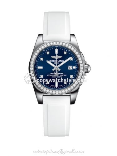 Breitling Galactic 29 Stainless Steel / Diamond / Horizon Blue Diamond / Rubber A7234853/C965/249S/A12S.1 Breitling Galactic 29 Stainless Steel / Diamond / Horizon Blue Diamond / Rubber A7234853/C965/249S/A12S.1