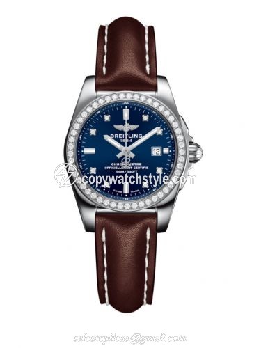 Breitling Galactic 29 Stainless Steel / Diamond / Horizon Blue Diamond / Calf A7234853/C965/484X/A12BA.1 Breitling Galactic 29 Stainless Steel / Diamond / Horizon Blue Diamond / Calf A7234853/C965/484X/A12BA.1