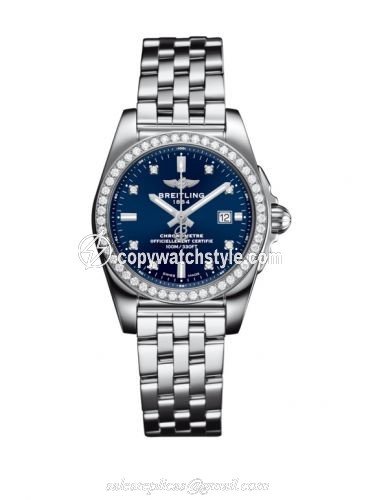 Breitling Galactic 29 Stainless Steel / Diamond / Horizon Blue Diamond / Bracelet A7234853/C965/791A Breitling Galactic 29 Stainless Steel / Diamond / Horizon Blue Diamond / Bracelet A7234853/C965/791A