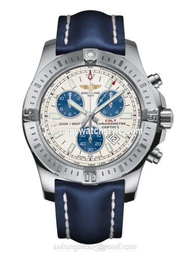 Breitling Colt Chronograph Stratus Silver / Calf / Pin A7338811/G790/105X/A20BA.1 Breitling Colt Chronograph Stratus Silver / Calf / Pin A7338811/G790/105X/A20BA.1