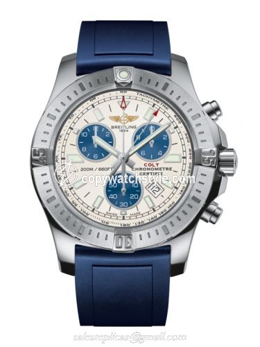 Breitling Colt Chronograph Stratus Silver / Rubber / Pin A7338811/G790/145S/A20S.1