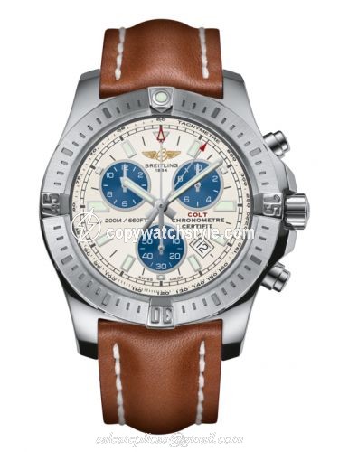 Breitling Colt Chronograph Stratus Silver / Calf / Pin A73388111G1X1 Breitling Colt Chronograph Stratus Silver / Calf / Pin A73388111G1X1