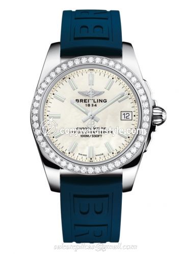 Breitling Galactic 36 Stainless Steel / Diamond / Pearl / Rubber A7433053.A779.238S Breitling Galactic 36 Stainless Steel / Diamond / Pearl / Rubber A7433053.A779.238S