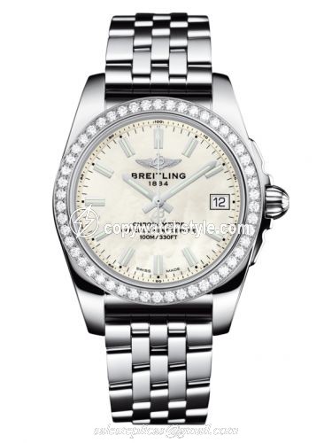 Breitling Galactic 36 Stainless Steel / Diamond / Pearl / Bracelet A7433053.A779.376A Breitling Galactic 36 Stainless Steel / Diamond / Pearl / Bracelet A7433053.A779.376A