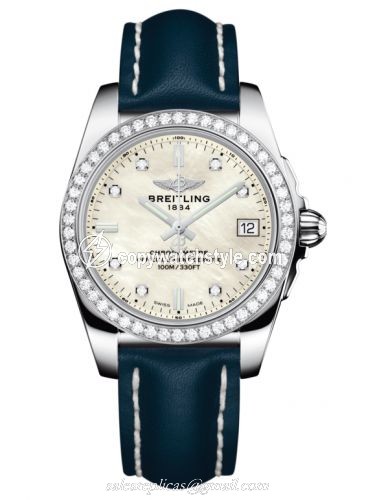 Breitling Galactic 36 Stainless Steel / Diamond / Pearl Diamond/ Calf A7433053.A780.194X Breitling Galactic 36 Stainless Steel / Diamond / Pearl Diamond/ Calf A7433053.A780.194X