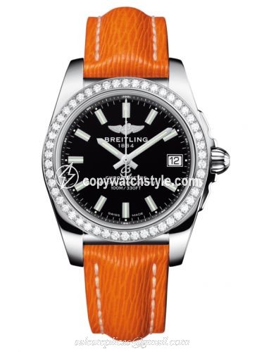 Breitling Galactic 36 Stainless Steel / Diamond / Trophy Black / Sahara A7433053.BE08.217X Breitling Galactic 36 Stainless Steel / Diamond / Trophy Black / Sahara A7433053.BE08.217X