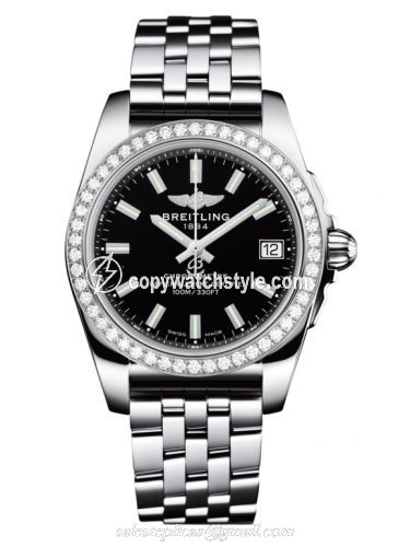 Breitling Galactic 36 Stainless Steel / Diamond / Trophy Black / Bracelet A7433053.BE08.376A Breitling Galactic 36 Stainless Steel / Diamond / Trophy Black / Bracelet A7433053.BE08.376A