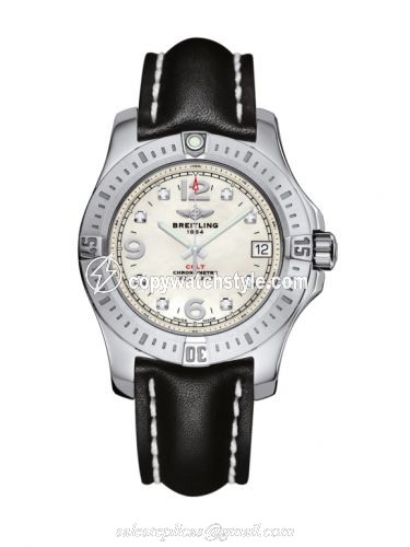 Breitling Colt 36 Pearl Diamond / Calf / Pin A7438911/A771/414X/A16BA.1
