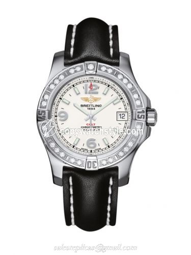 Breitling Colt 36 Diamond / Stratus Silver / Calf A7438953.G803.414X