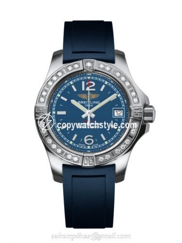 Breitling Colt Lady Diamond / Mariner Blue / Rubber / Pin A7738853/C908/141S Breitling Colt Lady Diamond / Mariner Blue / Rubber / Pin A7738853/C908/141S