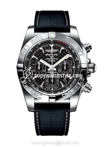 Breitling Chronomat 44 Stainless Steel / Carbon / Croco Rubber AB011012/BF76/296S/A20D.4 Breitling Chronomat 44 Stainless Steel / Carbon / Croco Rubber AB011012/BF76/296S/A20D.4