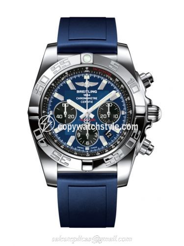Breitling Chronomat 44 Stainless Steel / Blackeye Blue / Rubber AB011012.C789.145S Breitling Chronomat 44 Stainless Steel / Blackeye Blue / Rubber AB011012.C789.145S