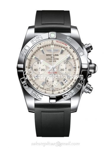 Breitling Chronomat 44 Stainless Steel / Silver / Rubber AB011012.G684.131S Breitling Chronomat 44 Stainless Steel / Silver / Rubber AB011012.G684.131S