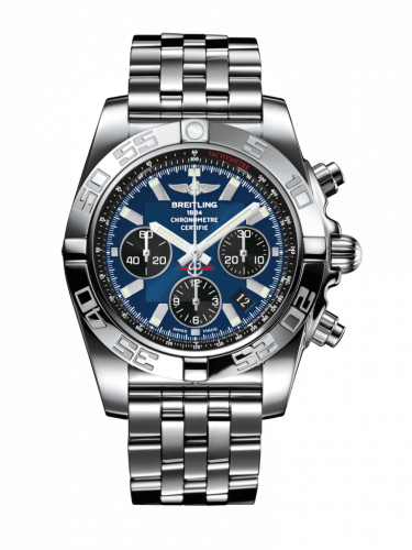 Breitling Chronomat 44 Stainless Steel / Blackeye Blue / Bracelet AB0110121C1A1 Breitling Chronomat 44 Stainless Steel / Blackeye Blue / Bracelet AB0110121C1A1