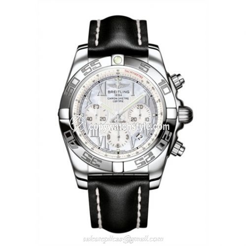 Breitling Chronomat 44 Stainless Steel / Pearl Roman / Calf AB011012.A691.435X Breitling Chronomat 44 Stainless Steel / Pearl Roman / Calf AB011012.A691.435X