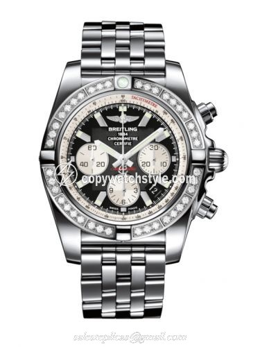 Breitling Chronomat 44 Stainless Steel / Diamond / Onyx Black / Bracelet AB011053.B967.375A Breitling Chronomat 44 Stainless Steel / Diamond / Onyx Black / Bracelet AB011053.B967.375A