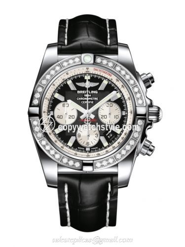 Breitling Chronomat 44 Stainless Steel / Diamond / Onyx Black / Croco AB011053.B967.743P Breitling Chronomat 44 Stainless Steel / Diamond / Onyx Black / Croco AB011053.B967.743P