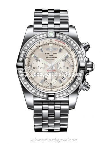Breitling Chronomat 44 Stainless Steel / Diamond / Sierra Silver / Bracelet AB011053.G684.375A Breitling Chronomat 44 Stainless Steel / Diamond / Sierra Silver / Bracelet AB011053.G684.375A
