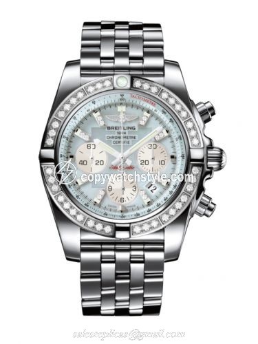 Breitling Chronomat 44 Stainless Steel / Diamond / Gray Pearl Diamond / Bracelet AB011053.G686.375A Breitling Chronomat 44 Stainless Steel / Diamond / Gray Pearl Diamond / Bracelet AB011053.G686.375A