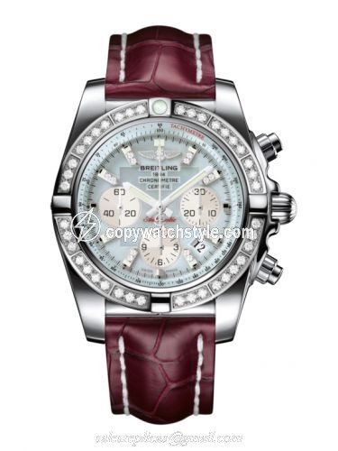 Breitling Chronomat 44 Stainless Steel / Diamond / Gray Pearl Diamond / Croco AB011053.G686.735P Breitling Chronomat 44 Stainless Steel / Diamond / Gray Pearl Diamond / Croco AB011053.G686.735P