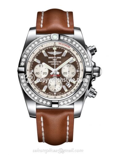 Breitling Chronomat 44 Stainless Steel / Diamond / Metallica Brown / Calf AB011053.Q575.433X