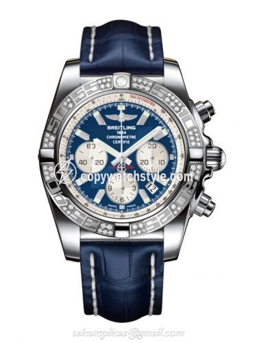 Breitling Chronomat 44 Stainless Steel / Diamond / Metallica Blue / Croco AB0110AA.C788.731P Breitling Chronomat 44 Stainless Steel / Diamond / Metallica Blue / Croco AB0110AA.C788.731P