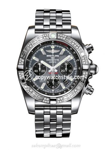 Breitling Chronomat 44 Stainless Steel / Diamond / Blackeye Gray / Bracelet AB0110AA.F546.375A Breitling Chronomat 44 Stainless Steel / Diamond / Blackeye Gray / Bracelet AB0110AA.F546.375A