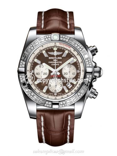 Breitling Chronomat 44 Stainless Steel / Diamond / Metallica Brown / Croco AB0110AA.Q575.739P