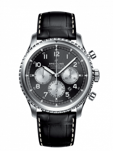 Breitling Navitimer 8 B01 Chronograph 43 Stainless Steel / Black / Croco AB0117131B1P1 Breitling Navitimer 8 B01 Chronograph 43 Stainless Steel / Black / Croco AB0117131B1P1