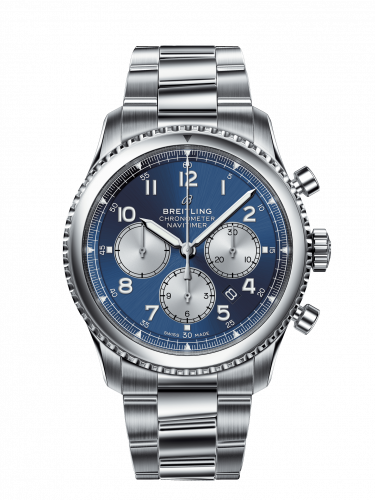 Breitling Navitimer 8 B01 Chronograph 43 Stainless Steel / Blue / Bracelet AB0117131C1A1 Breitling Navitimer 8 B01 Chronograph 43 Stainless Steel / Blue / Bracelet AB0117131C1A1