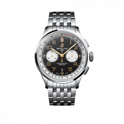 Breitling Premier B01 Chronograph 42 Stainless Steel / Norton Edition / Nubuck / Bracelet AB0118A21B1A1 Breitling Premier B01 Chronograph 42 Stainless Steel / Norton Edition / Nubuck / Bracelet AB0118A21B1A1