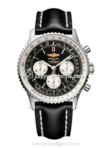 Breitling Navitimer 01 43 Stainless Steel / Black / Calf / Pin AB012012/BB01/435X/A20BA.1 Breitling Navitimer 01 43 Stainless Steel / Black / Calf / Pin AB012012/BB01/435X/A20BA.1