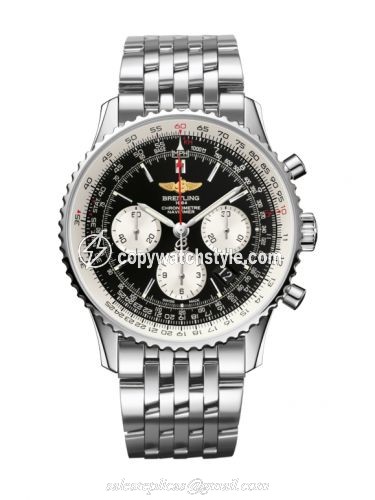 Breitling Navitimer 01 43 Stainless Steel / Black / Bracelet AB012012/BB01/447A Breitling Navitimer 01 43 Stainless Steel / Black / Bracelet AB012012/BB01/447A