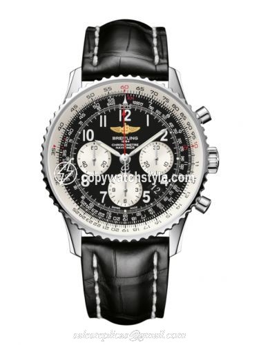 Breitling Navitimer 01 43 Stainless Steel / Black Arabic / Croco AB012012.BB02.743P Breitling Navitimer 01 43 Stainless Steel / Black Arabic / Croco AB012012.BB02.743P