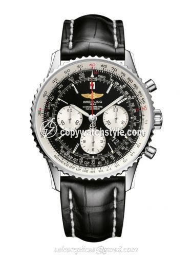 Breitling Navitimer 01 43 Stainless Steel / Black / Alligator / Pin AB012012/BB01/743P/A20BA.1 Breitling Navitimer 01 43 Stainless Steel / Black / Alligator / Pin AB012012/BB01/743P/A20BA.1