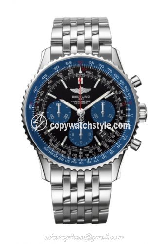 Breitling Navitimer 01 43 Stainless Steel / Blue Edition / Bracelet AB012116/BE09/447A Breitling Navitimer 01 43 Stainless Steel / Blue Edition / Bracelet AB012116/BE09/447A