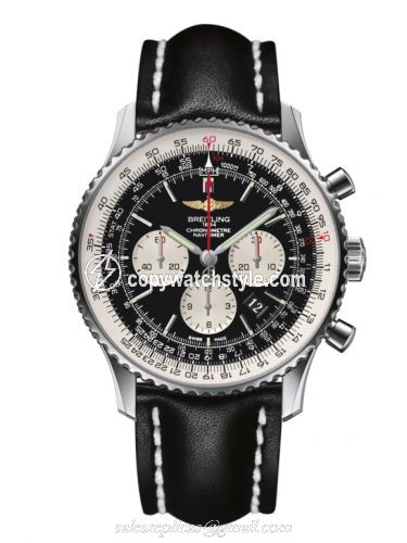 Breitling Navitimer 01 46 Stainless Steel / Black / Calf / Pin AB012721/BD09/441X/A20BA.1 Breitling Navitimer 01 46 Stainless Steel / Black / Calf / Pin AB012721/BD09/441X/A20BA.1