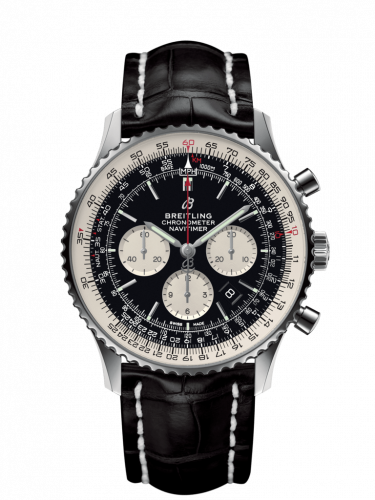 Breitling Navitimer 1 B01 Chronograph 46 Stainless Steel / Black / Croco / Pin AB0127211B1P1 Breitling Navitimer 1 B01 Chronograph 46 Stainless Steel / Black / Croco / Pin AB0127211B1P1