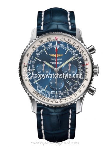 Breitling Navitimer 01 46 Stainless Steel / Aurora Blue / Croco / Pn AB012721/C889/746P/A20BA.1 Breitling Navitimer 01 46 Stainless Steel / Aurora Blue / Croco / Pn AB012721/C889/746P/A20BA.1