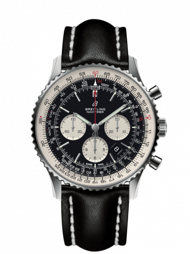 Breitling Navitimer 1 B01 Chronograph 46 Stainless Steel / Black / Calf / Folding AB0127211B1X2
