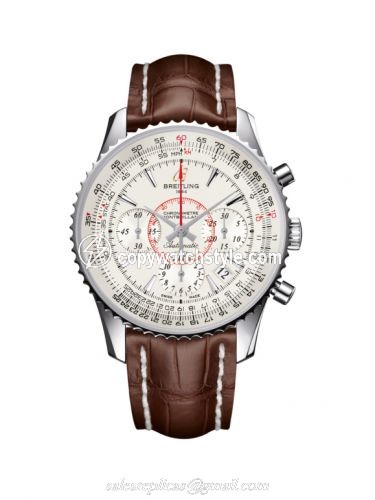 Breitling Montbrillant 01 Stainless Steel / Mercury Silver / Croco AB013012.G709.724P Breitling Montbrillant 01 Stainless Steel / Mercury Silver / Croco AB013012.G709.724P