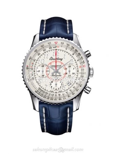 Breitling Montbrillant 01 Stainless Steel / Mercury Silver / Croco AB013012|G735|718P Breitling Montbrillant 01 Stainless Steel / Mercury Silver / Croco AB013012|G735|718P