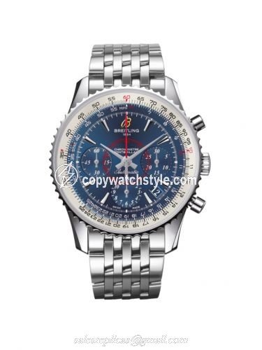 Breitling Montbrillant 01 Stainless Steel / Aurora Blue / Bracelet / Limited Edition AB0130C5.C894.448A