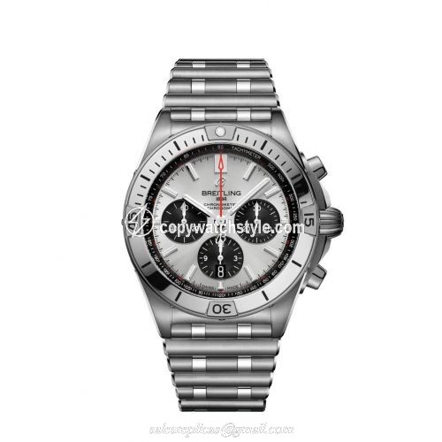 Breitling Chronomat B01 42 Stainless Steel / Silver / Rouleaux AB0134101G1A1 Breitling Chronomat B01 42 Stainless Steel / Silver / Rouleaux AB0134101G1A1