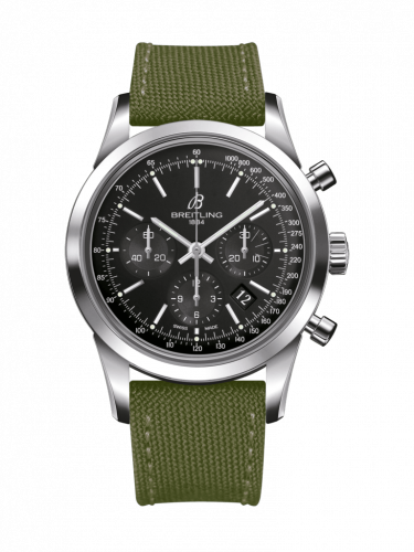 Breitling Transocean Chronograph Stainless Steel / Black / Military / Pin AB015212/BA99/106W/A20BA.1 Breitling Transocean Chronograph Stainless Steel / Black / Military / Pin AB015212/BA99/106W/A20BA.1